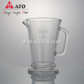 Xícara de café reutilizável de vidro transparente com alça